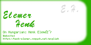 elemer henk business card